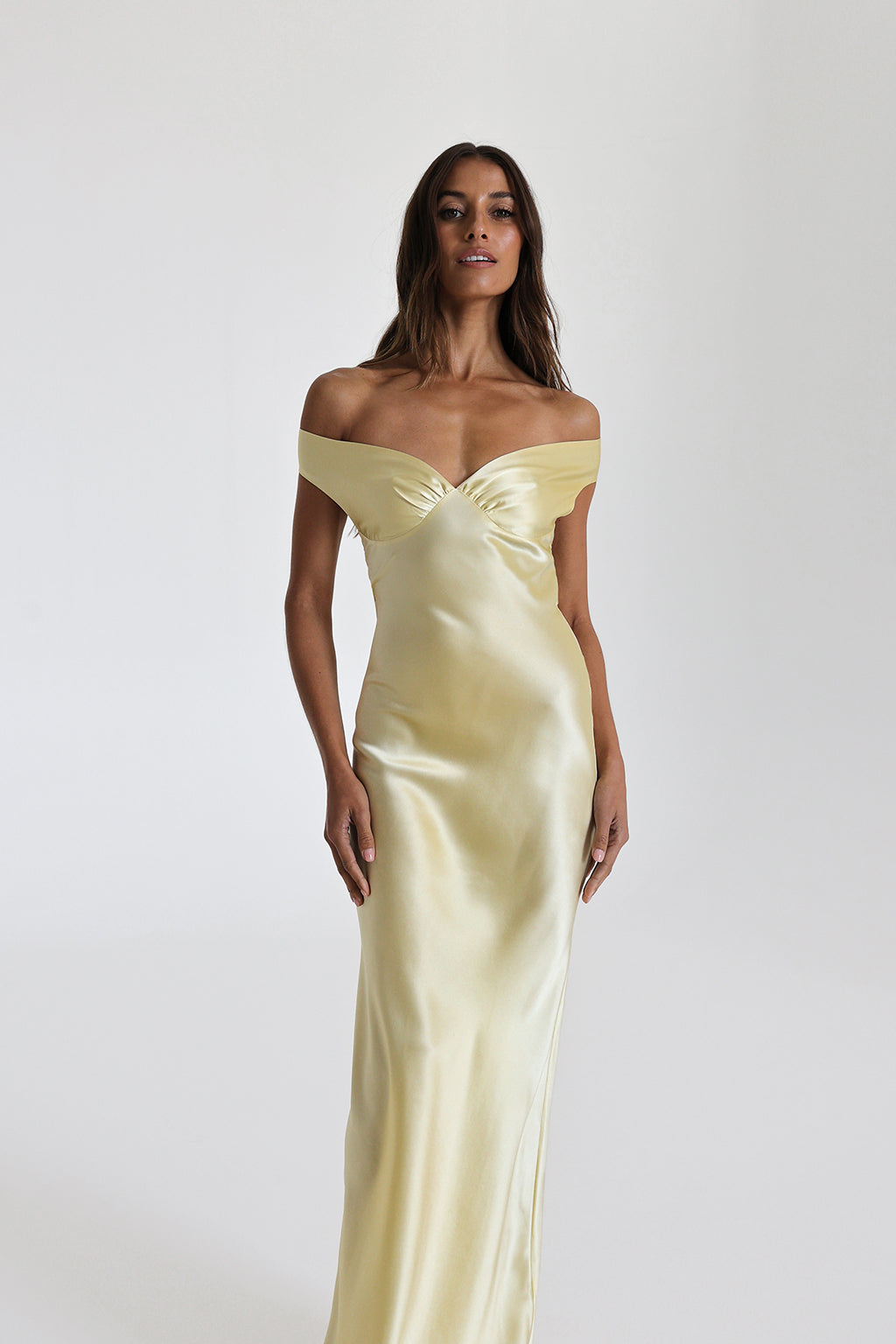 Lemon satin dress best sale